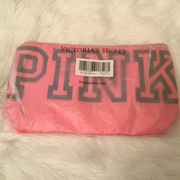 PINK Victoria's Secret Neon Red Mesh Tote - New - Picture 2 of 3